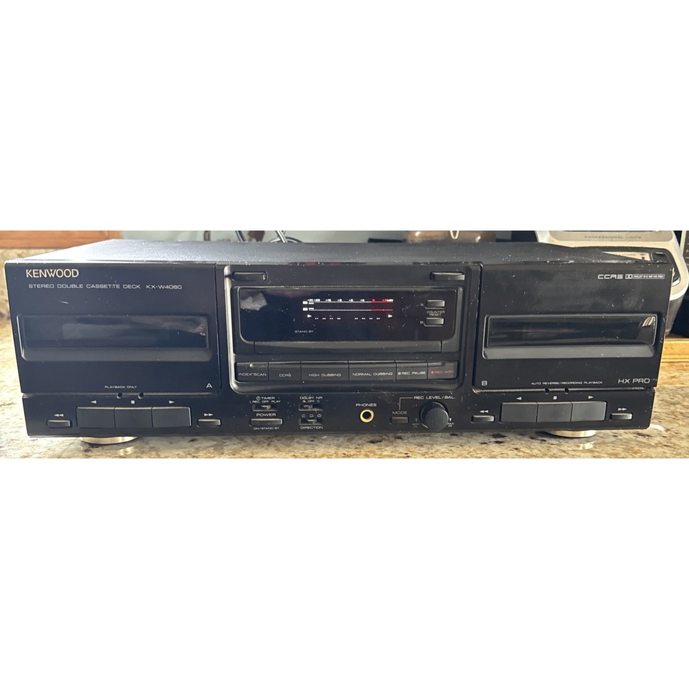 Vintage KENWOOD KX-W4060 Stereo Double Auto Reverse Cassette Player Recorder